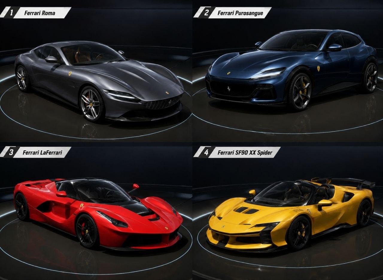 🚘 Официально: Стал известен полный список моделей Ferrari и скинов на транспорт в PUBG Mobile!